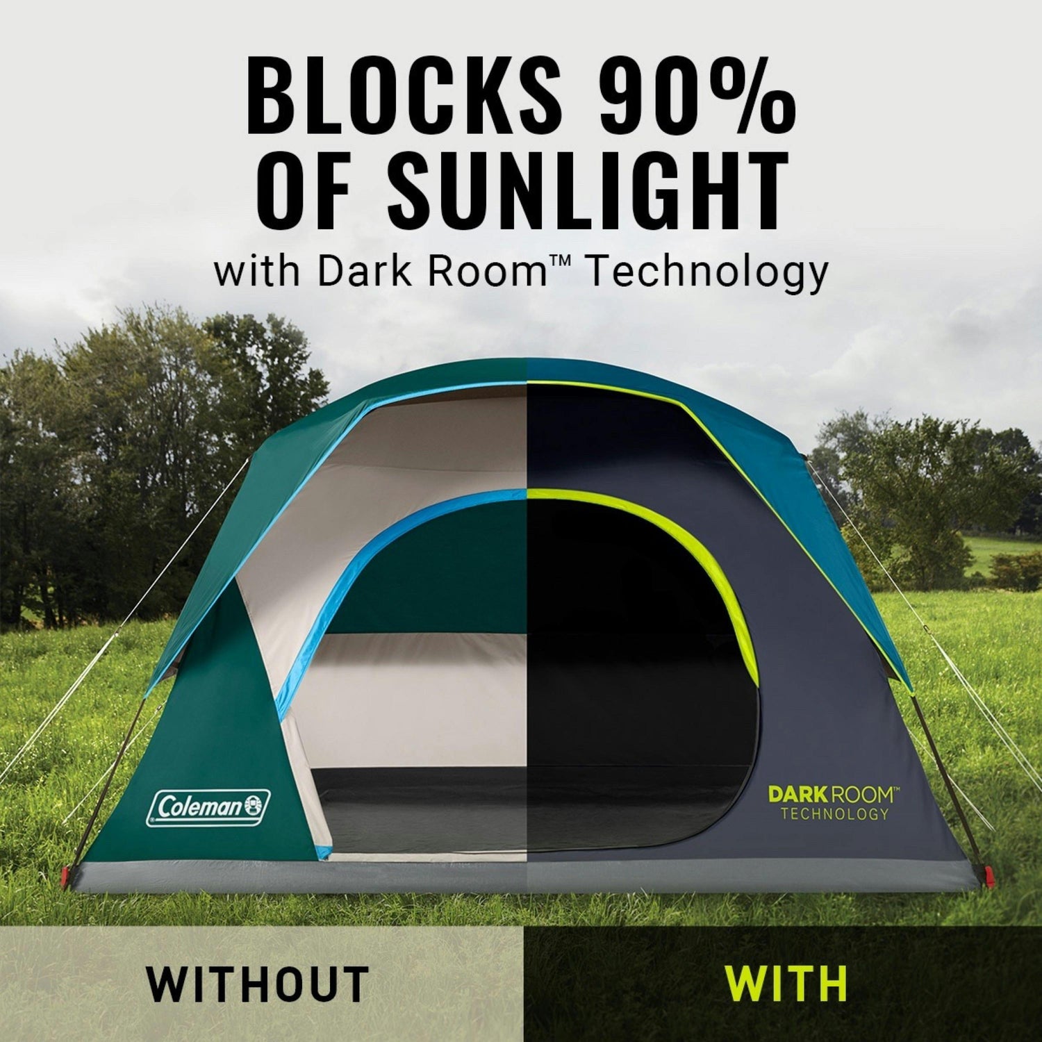 6-Person Dark Room Skydome Camping Tent